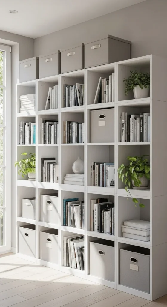 Modular storage cubes small space