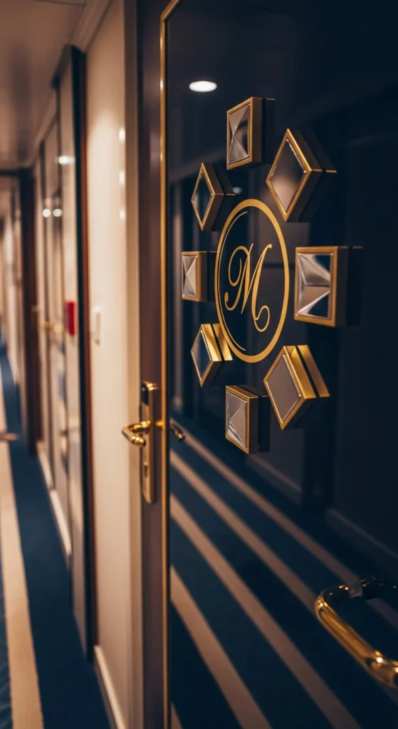 Monogram cruise door decor