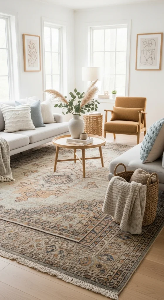 Natural fiber cottage rug