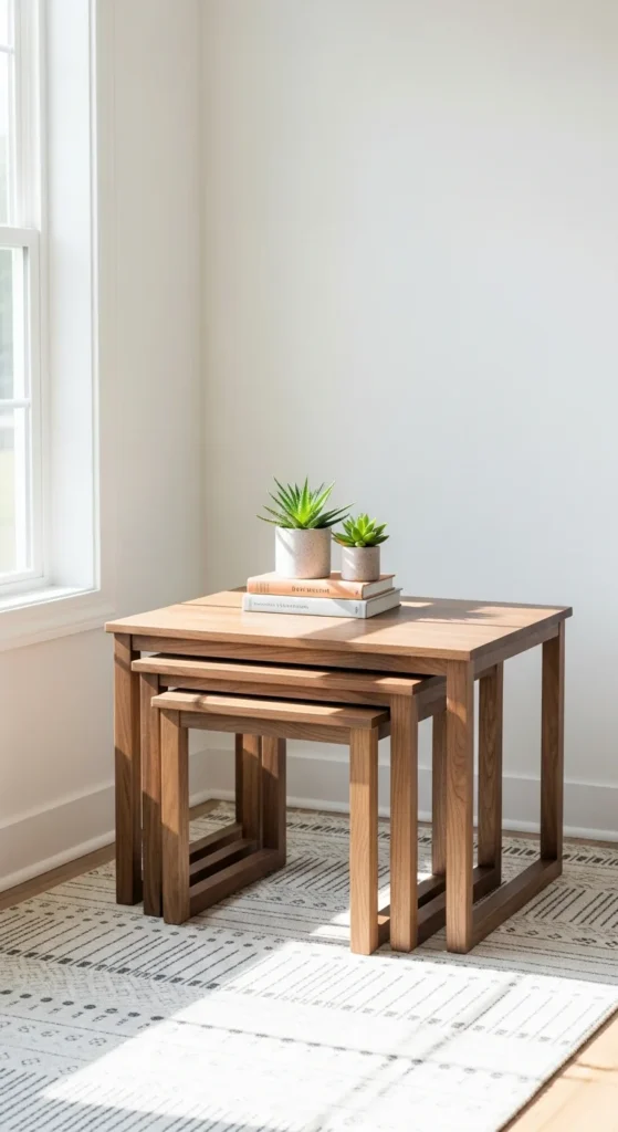 Nesting tables small space furniture