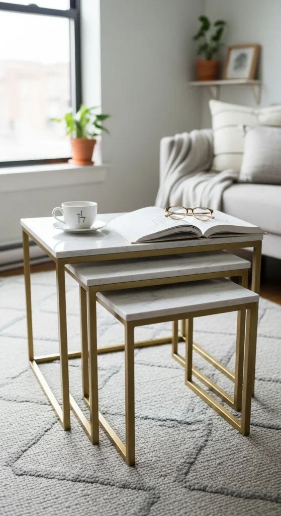 Nesting tables studio apartments