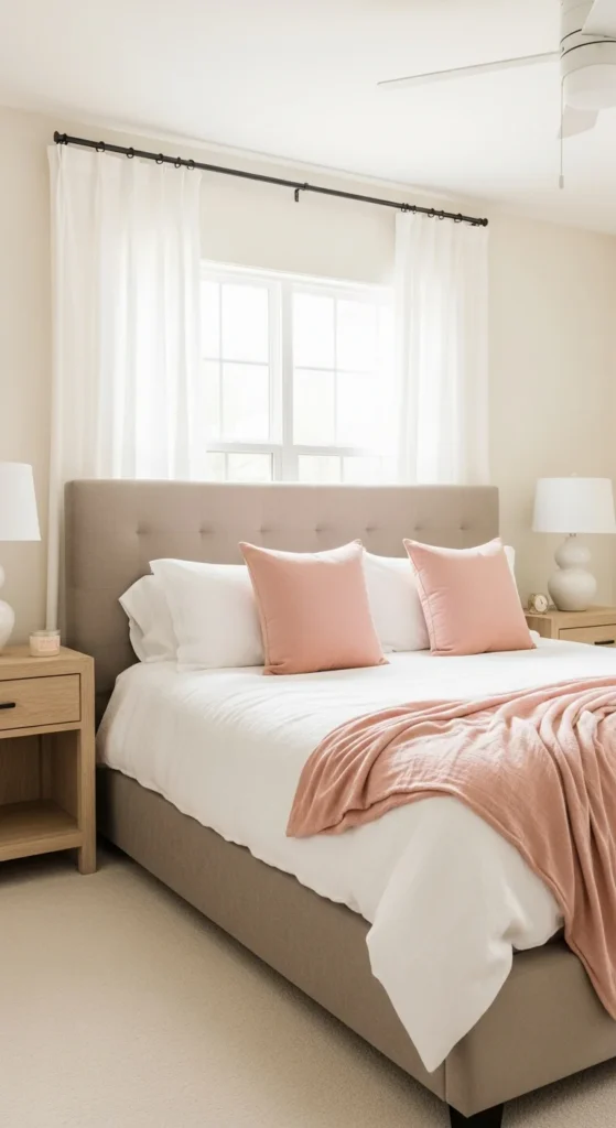 Neutral romantic bedroom colors