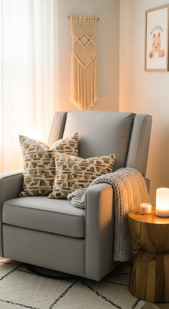 Nursery glider decorating ideas