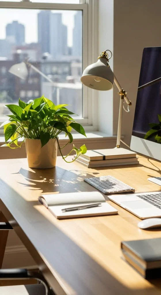 Office plants desk decor