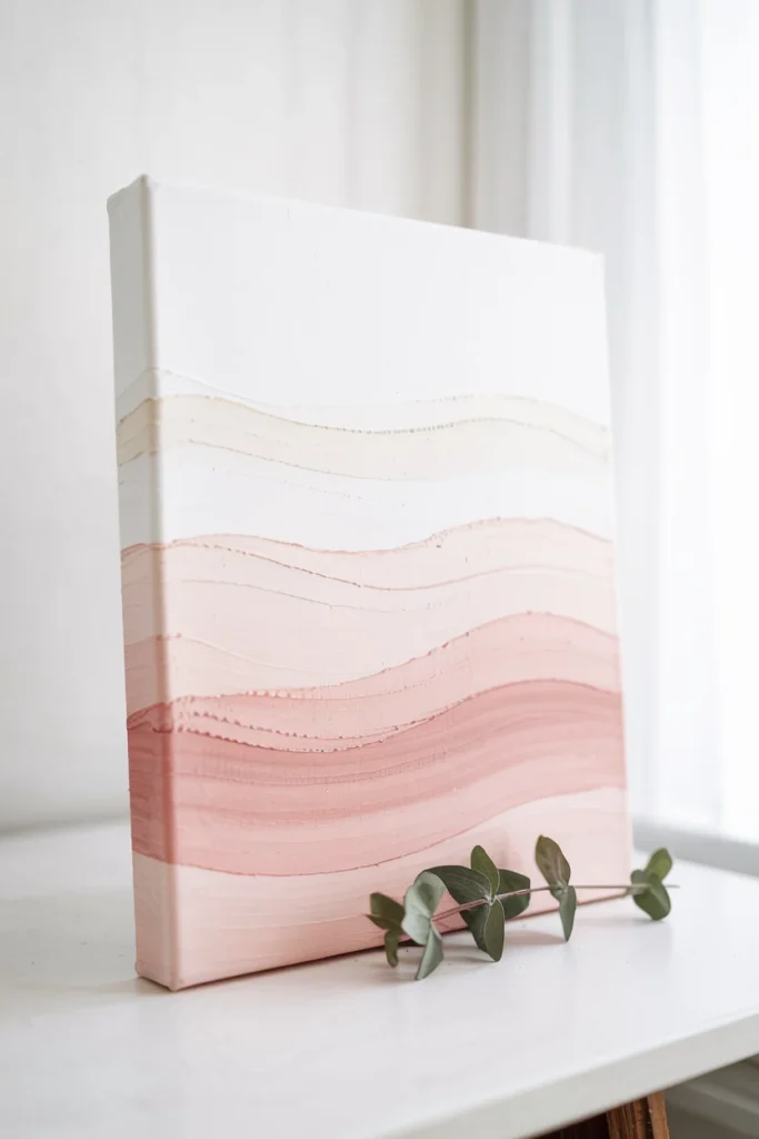 Ombré dip-dyed canvas art