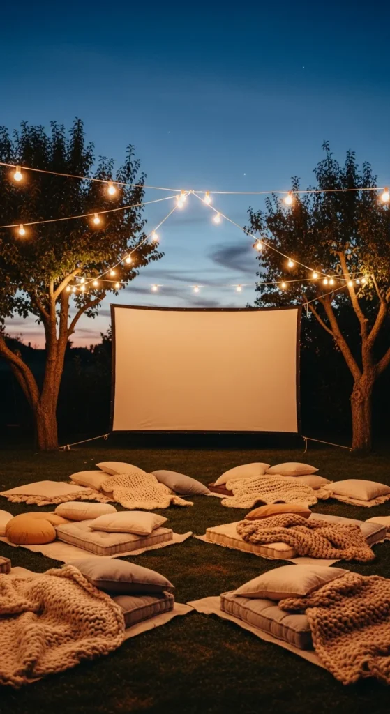 Outdoor graduation movie night