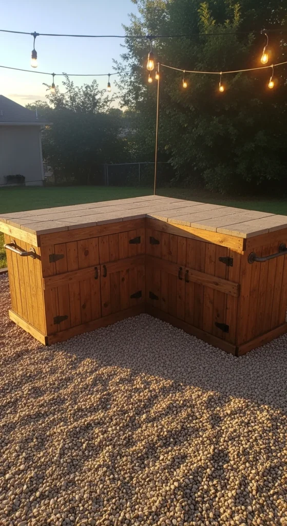 Pallet Wood BBQ Counter