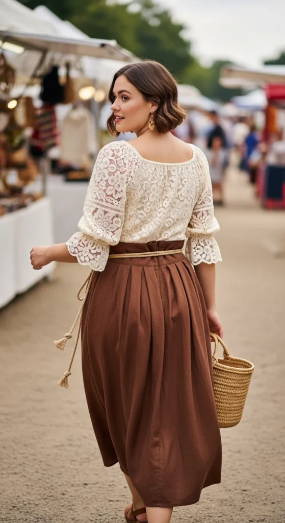 Peasant lace blouse Renaissance