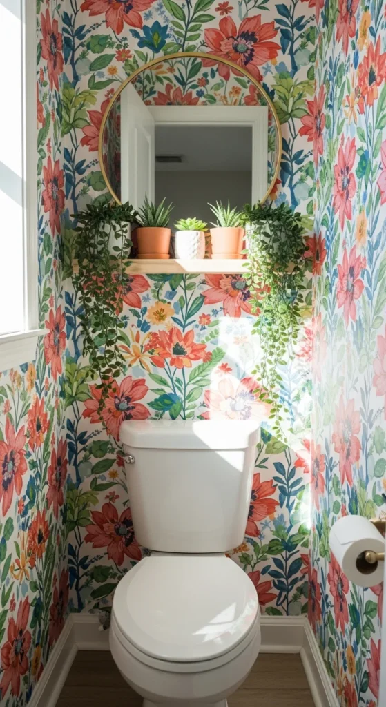 Peel stick bathroom wallpaper