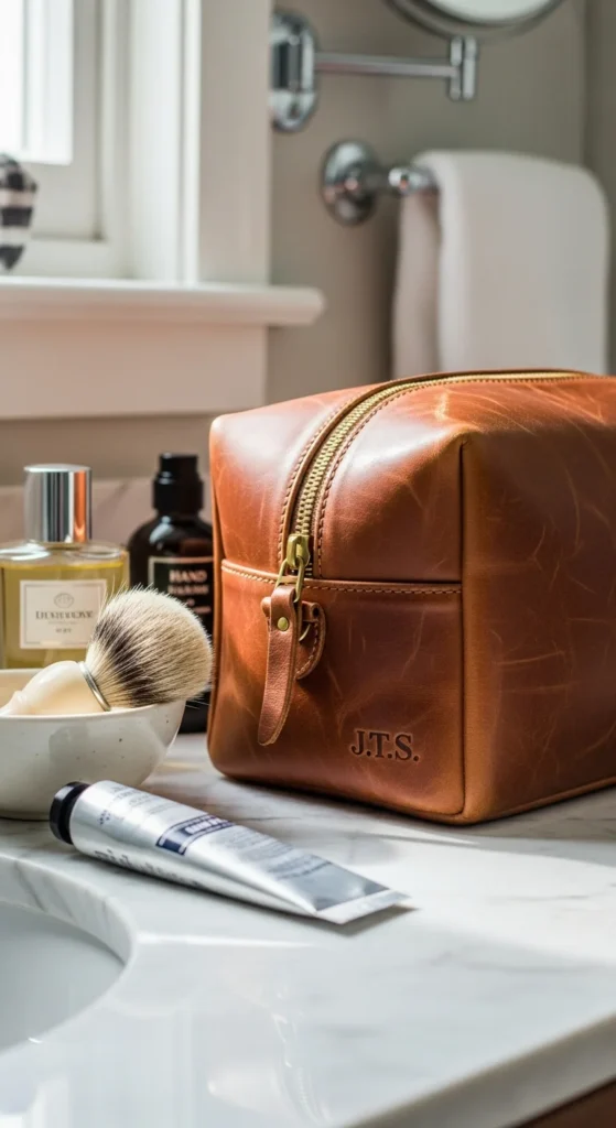 Personalized Leather Dopp Kit