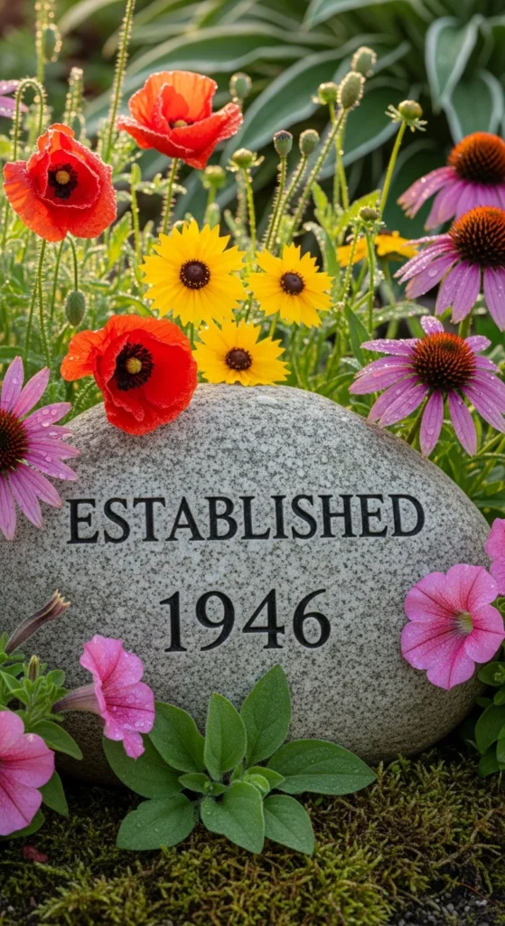 Personalized garden stone 80th birthday