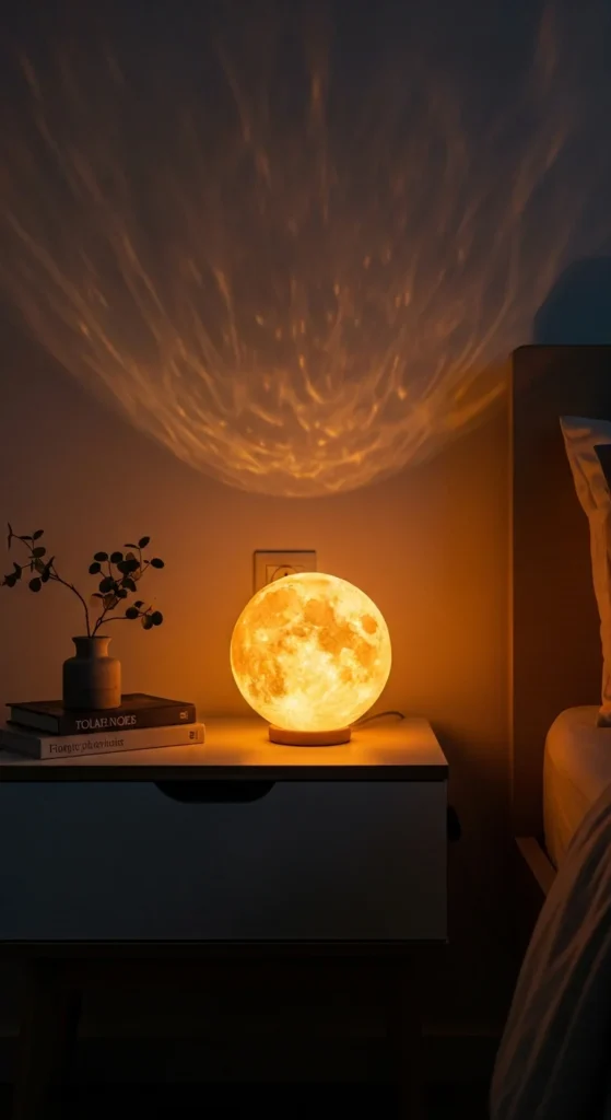 Personalized memorial moon lamp