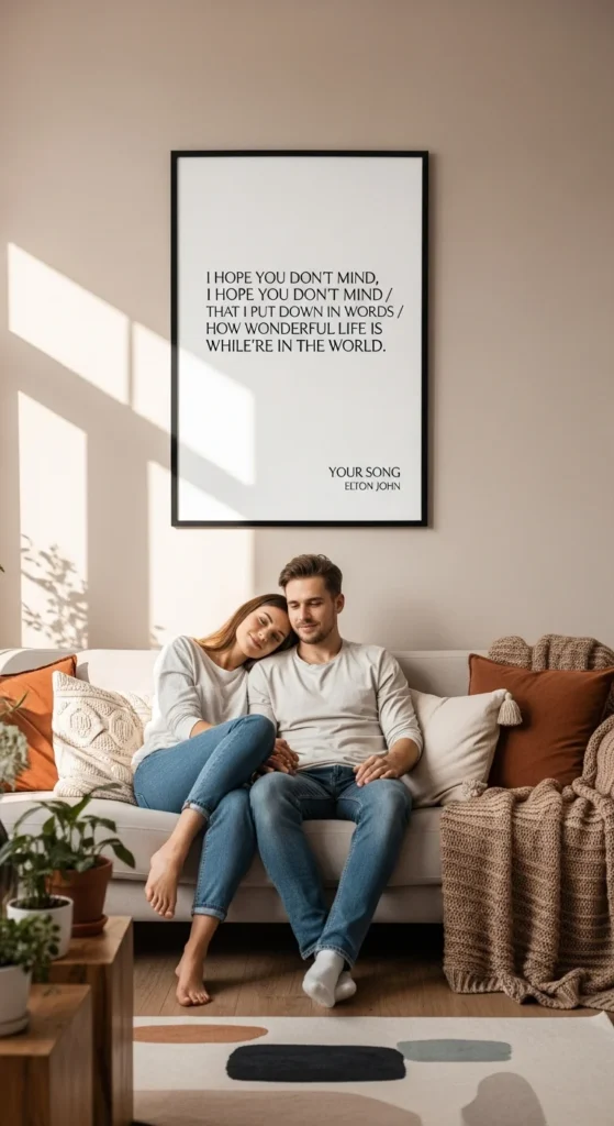 Personalized song lyrics gift