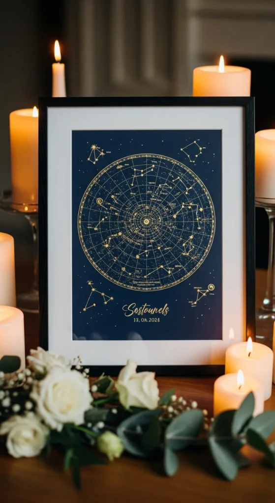 Personalized star map Valentine gift