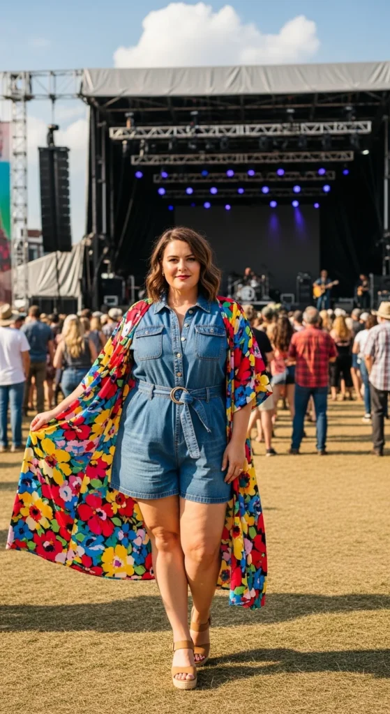 Plus size Nashville festival outfit