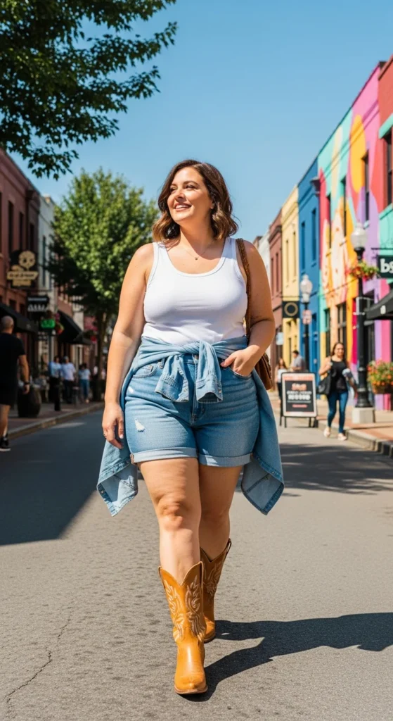 Plus size Nashville summer outfit
