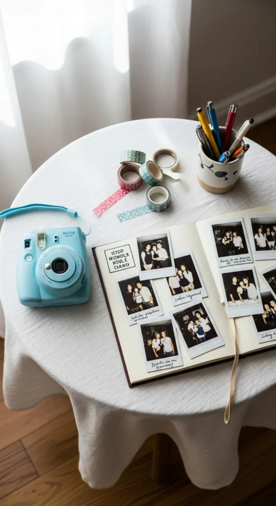 Polaroid guest book station