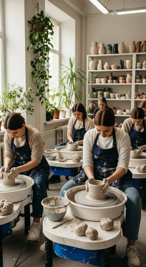 Pottery class Galentine's party