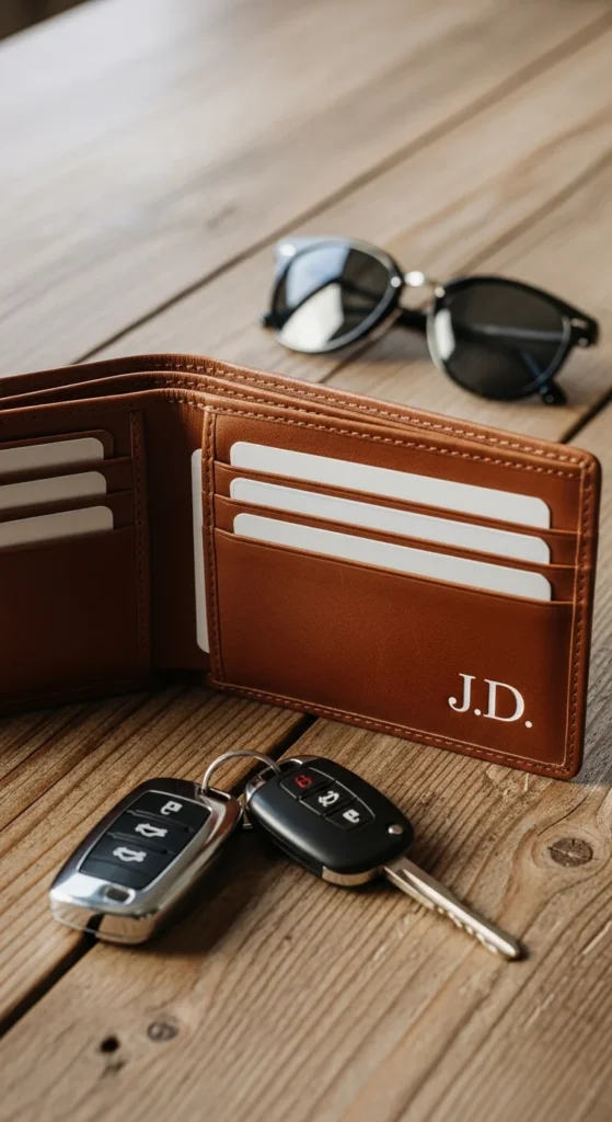 Quality Leather Wallet with Monogram