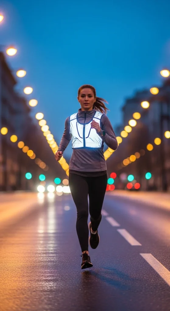 Reflective gear runner safety