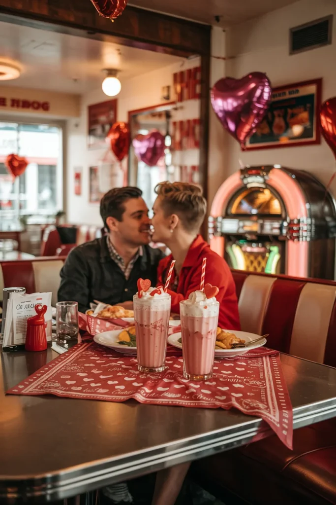 Retro Valentine diner party