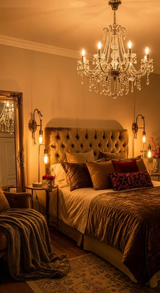 Romantic bedroom lighting ideas