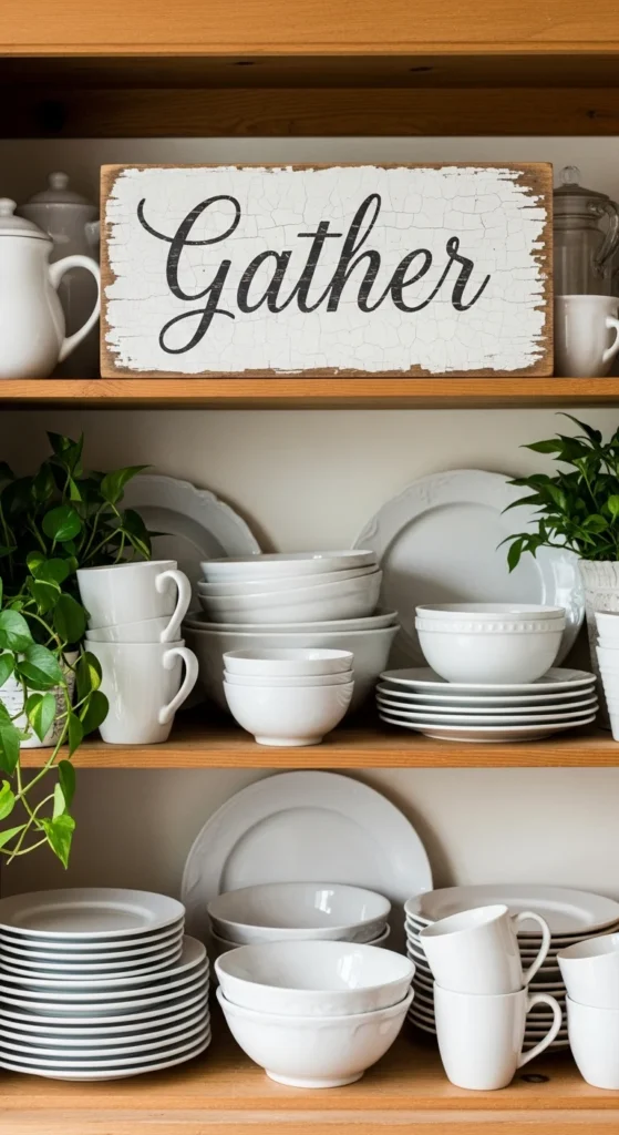 Rustic kitchen wall signs