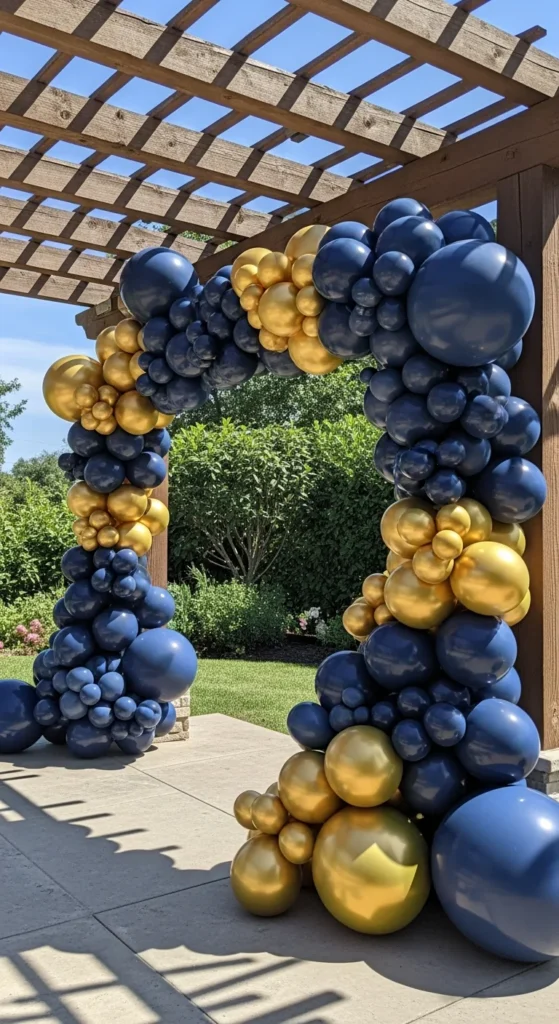 School colors balloon garland