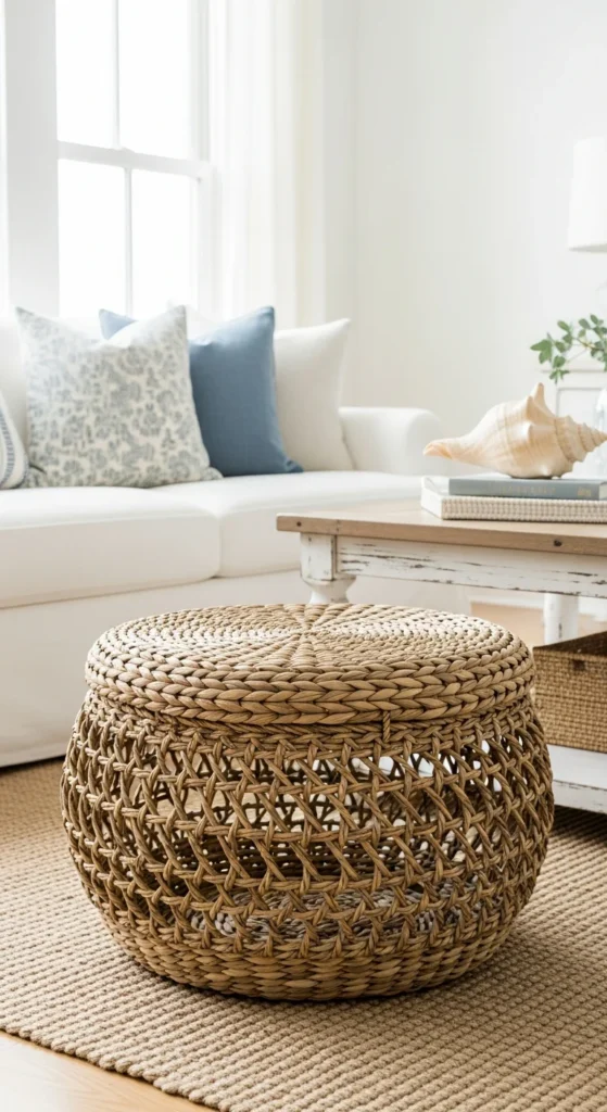 Seagrass coastal ottoman