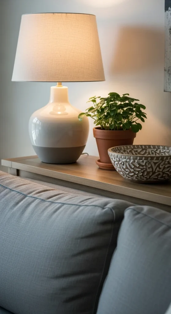 Slim console table small living room