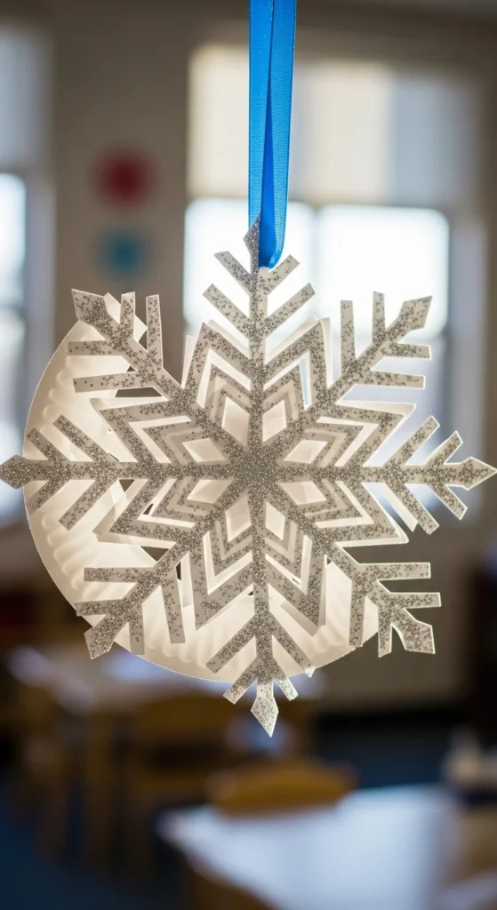 Snow activities for preschool snowflake craft