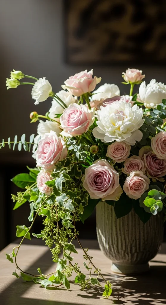 Statement floral arrangement bridal shower