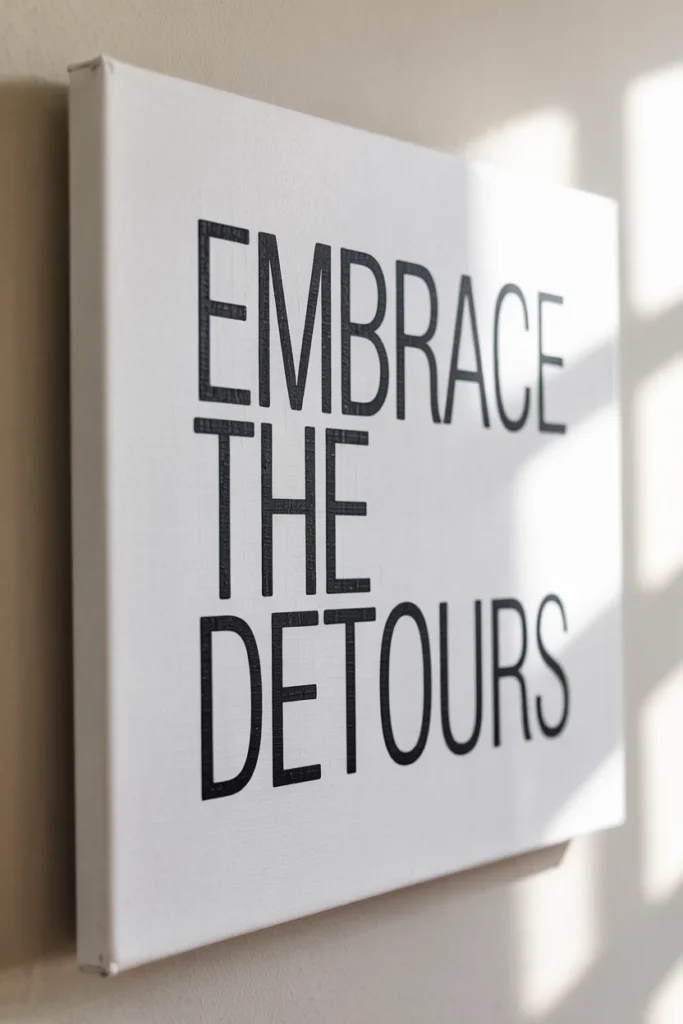 Stenciled quote wall art