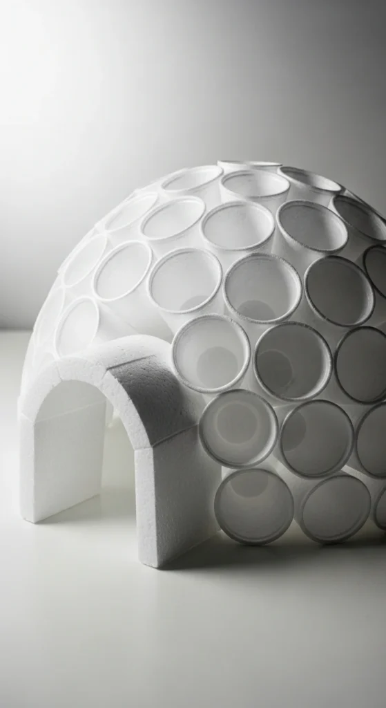 Styrofoam cup igloo craft