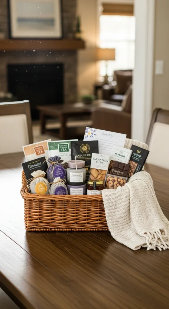 Sympathy gift basket essentials