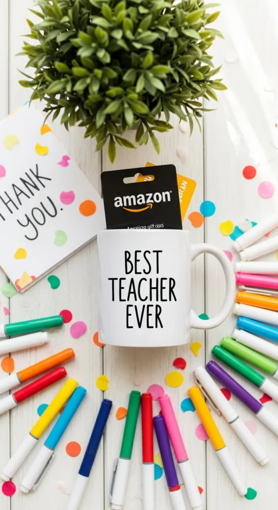 Teacher gift card presentation idea