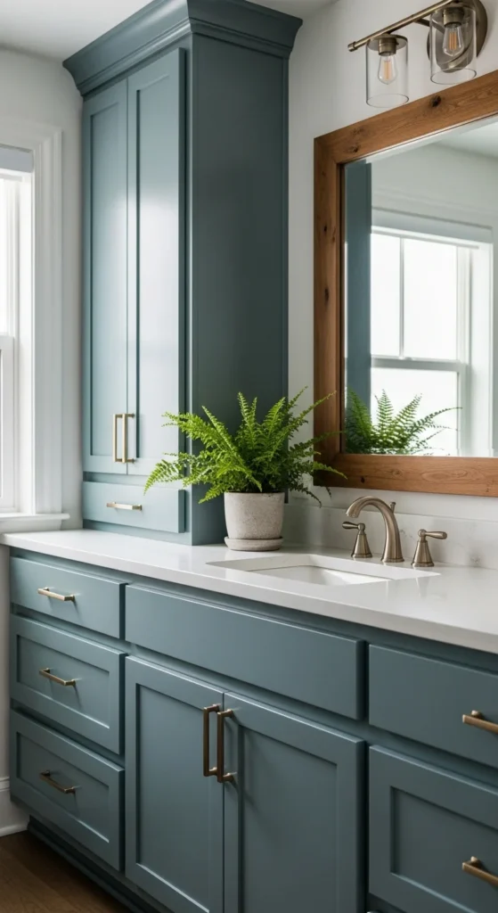 Teal bathroom cabinet ideas