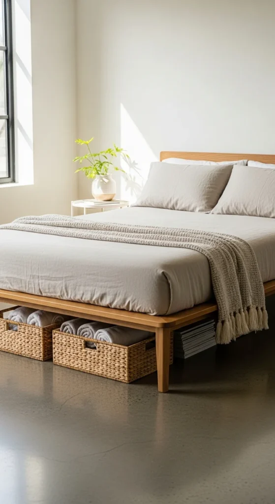 Under-bed storage studio apartments