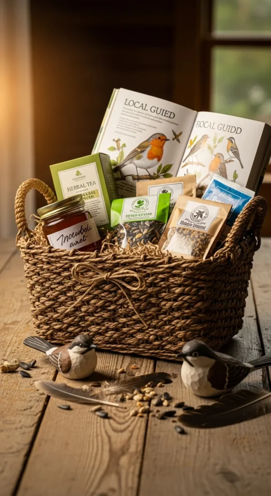 Unique birder presents basket