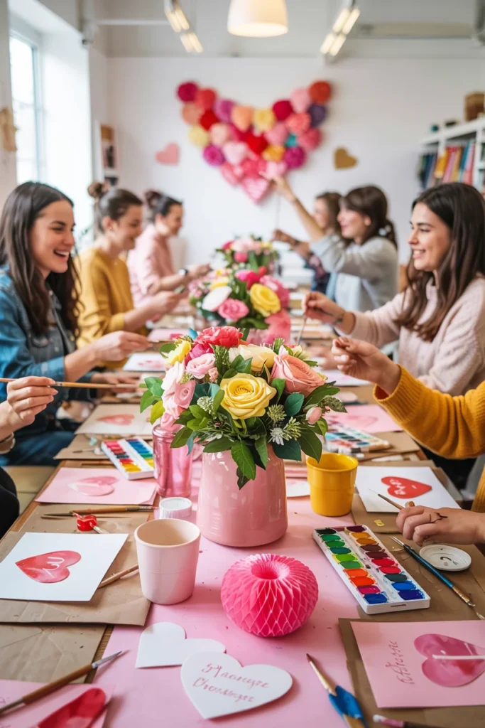 Valentine crafting party ideas
