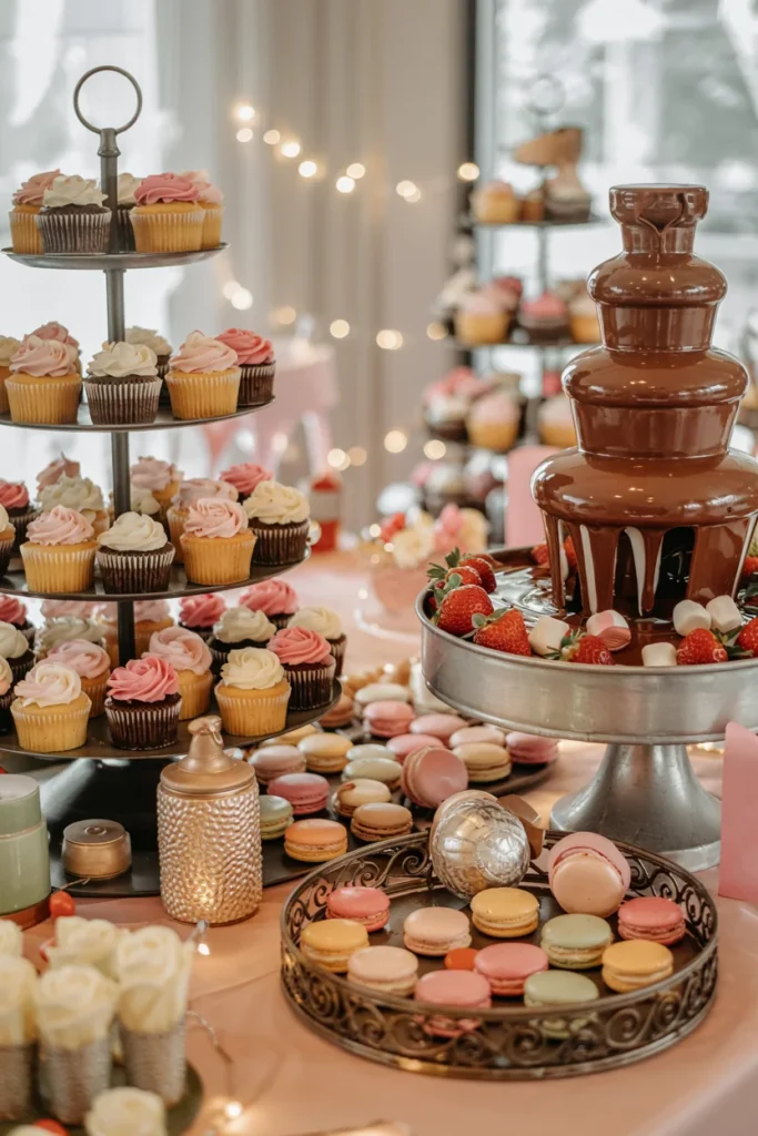 Valentine dessert bar display
