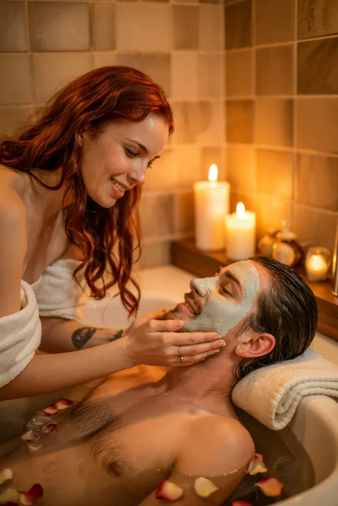 Valentine spa night home