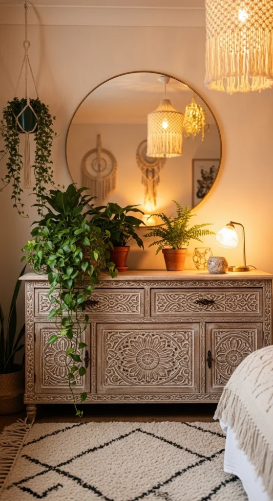 Vintage boho bedroom furniture