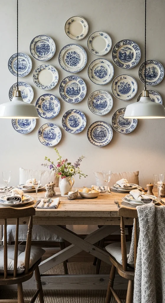 Vintage plate wall decor