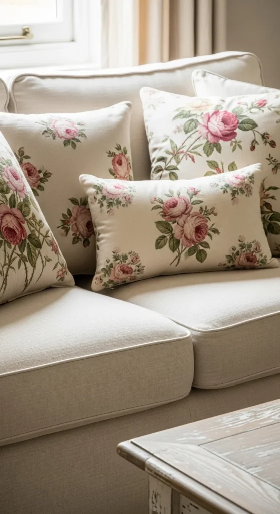 Vintage rose patterns decor