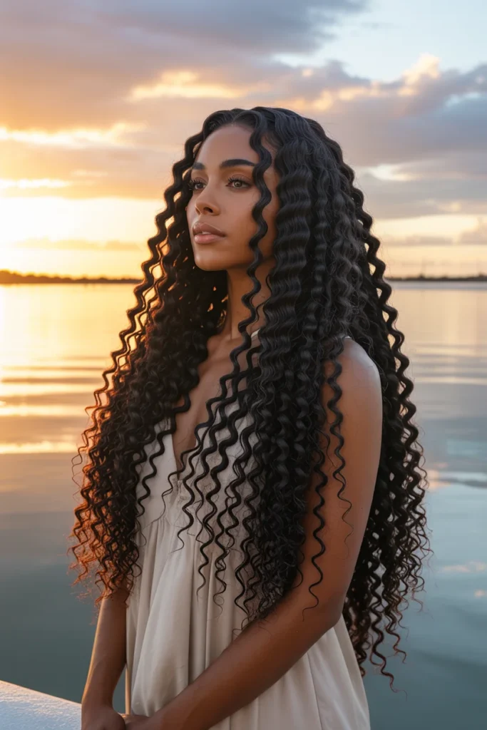 Water wave crochet hair