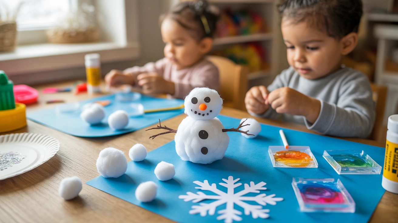 Winter preschool activities crafts scene