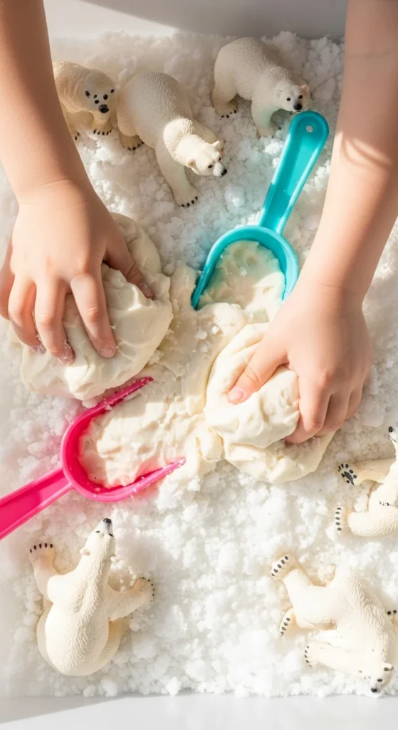 Winter sensory play preschool activities