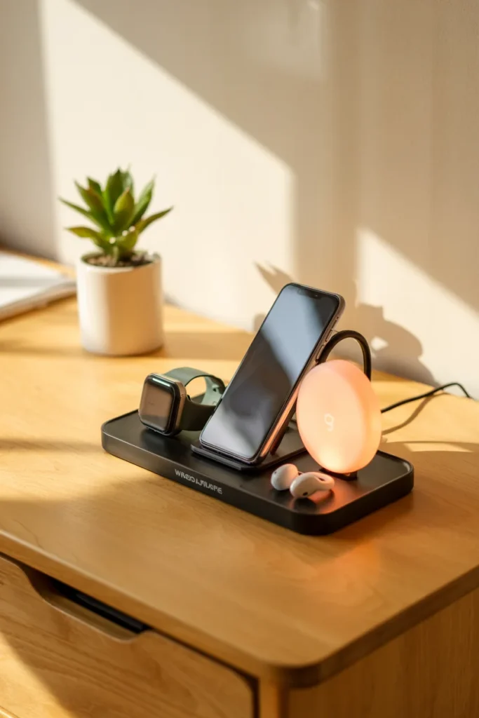 Wireless charging station Valentine gift him