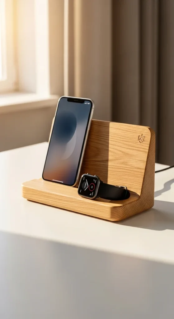 Wood docking station 60th birthday